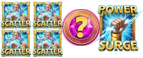 4 Scatters with ? Multiplier and Power Surge
